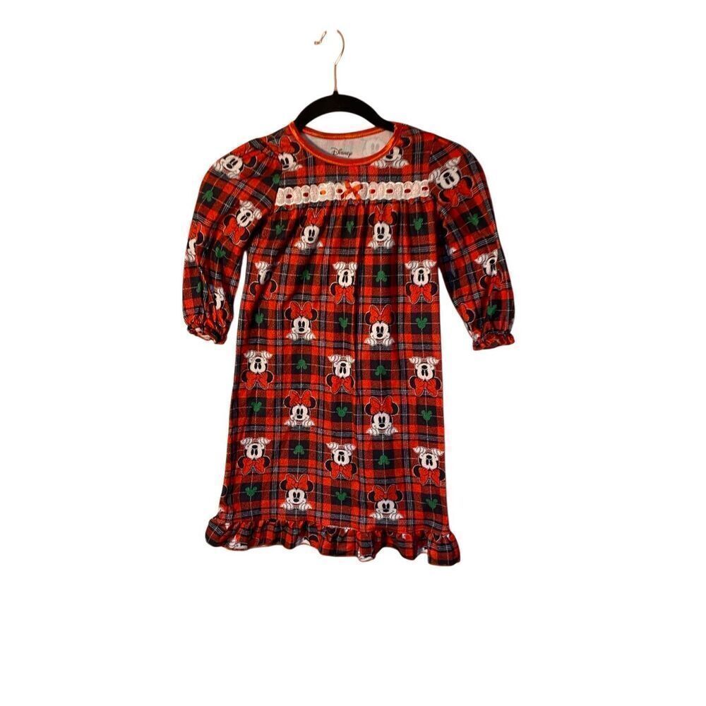 Disney girls, Minnie mouse, red toddler nightgown, Christmas holiday S/3 T